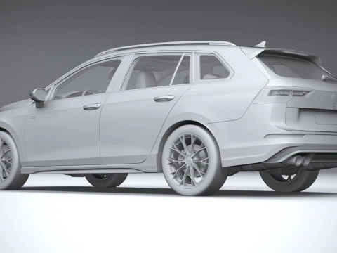 Volkswagen Golf R Variant 2025 3D Model