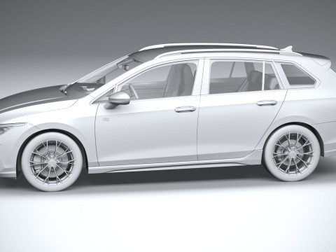 Volkswagen Golf R Variant 2025 3D Модель