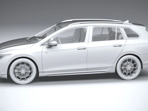 Volkswagen Golf R Variant 2025 3D Model