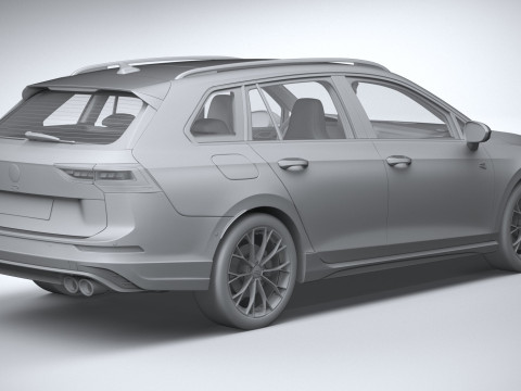 Volkswagen Golf R Variant 2025 3D Модель