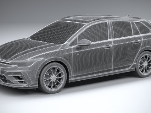 Volkswagen Golf R Variant 2025 3D Модель