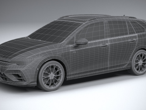 Volkswagen Golf R Variant 2025 3D Модель