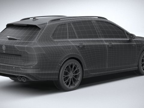 Volkswagen Golf R Variant 2025 3D Модель