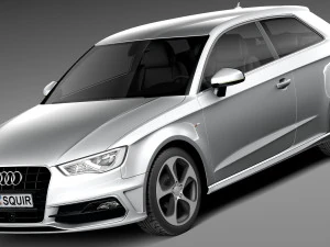 Audi A3 2013 S-Line 3D Model