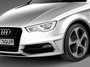 Audi A3 2013 S-Line 3D Model