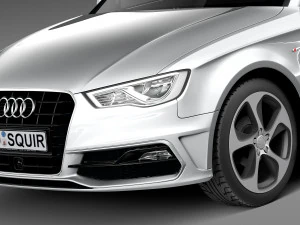 Audi A3 2013 S-Line 3D Model