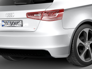 Audi A3 2013 S-Line 3D Model