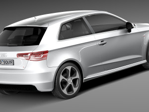 Audi A3 2013 S-Line 3D Model