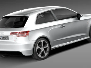 Audi A3 2013 S-Line 3D Model