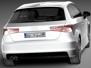 Audi A3 2013 S-Line 3D Model