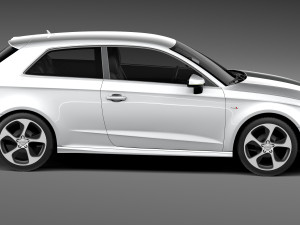 Audi A3 2013 S-Line 3D Model