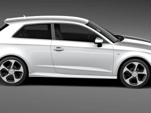 Audi A3 2013 S-Line 3D Model