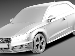 Audi A3 2013 S-Line 3D Model