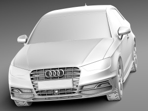 Audi A3 2013 S-Line 3D Model