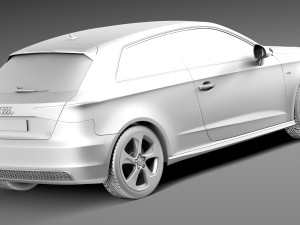 Audi A3 2013 S-Line 3D Model