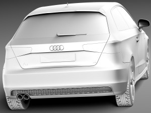 Audi A3 2013 S-Line 3D Model