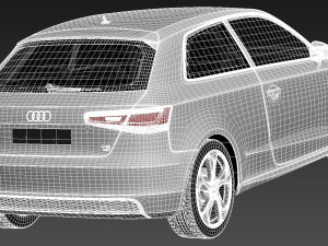 Audi A3 2013 S-Line 3D Model