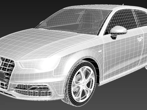 Audi A3 2013 S-Line 3D Model