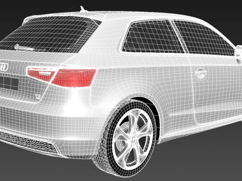 Audi A3 2013 S-Line 3D Model