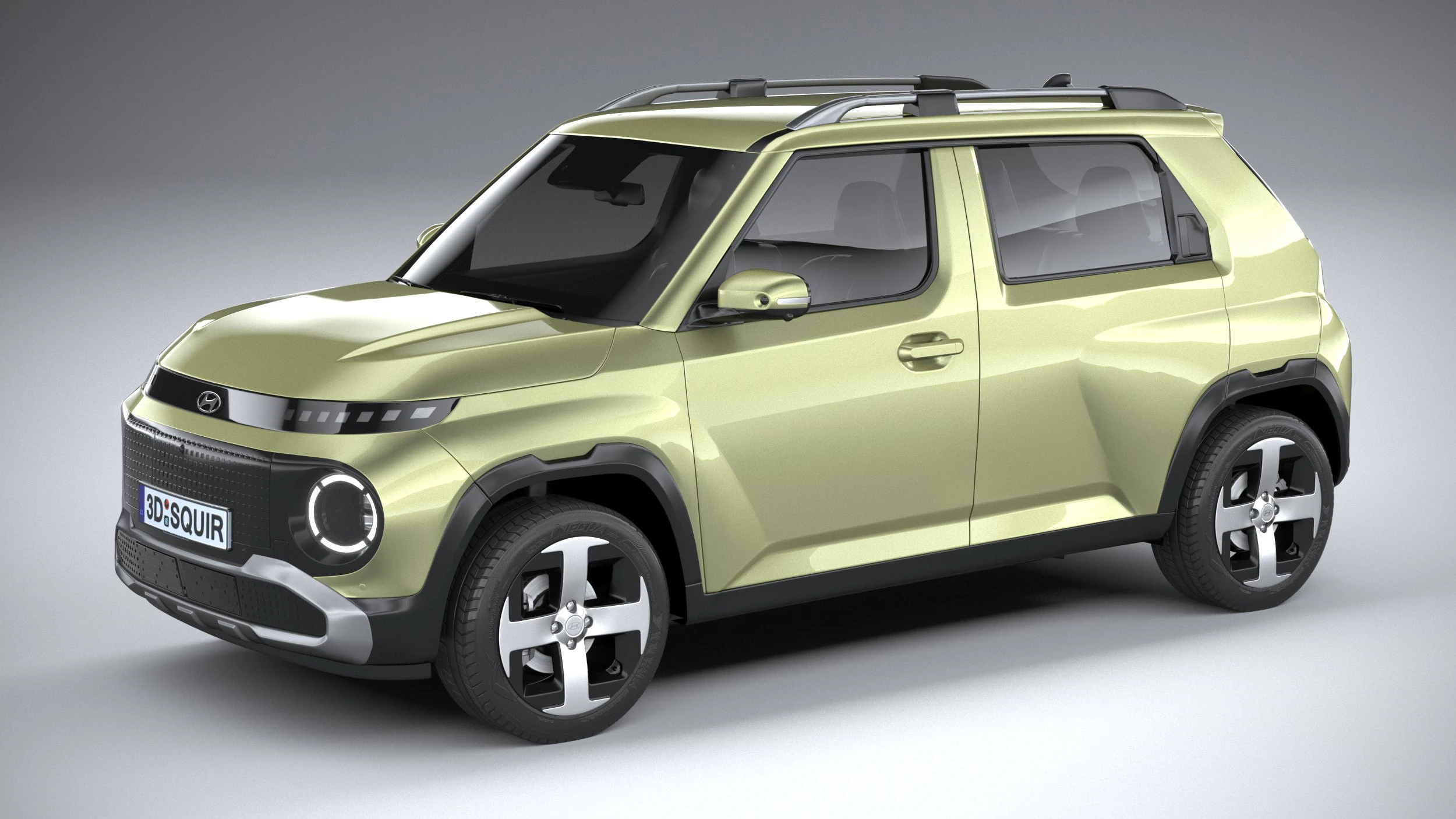 Hyundai Inster 2025 3D Model .c4d .max .obj .3ds .fbx .stl .blend 