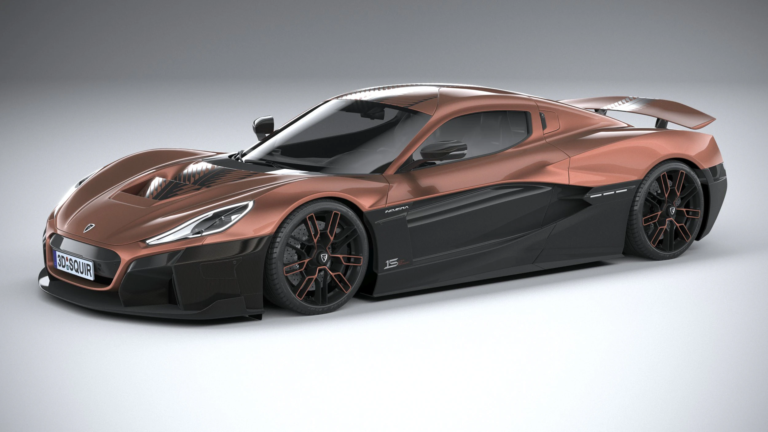 Rimac Nevera 15th Anniversary Edition 2024 3D Model .c4d .max .obj .3ds .fbx .stl .blend 