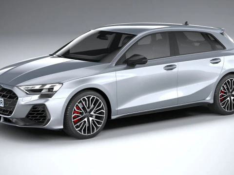 ऑडी एस3 स्पोर्टबैक 2025 3D मॉडल