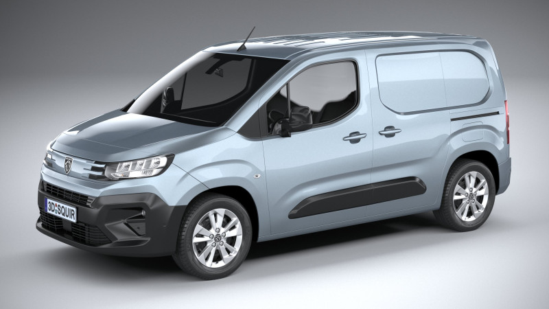 Peugeot Partner 2024 Modèle 3D .c4d .max .obj .3ds .fbx .stl .blend 