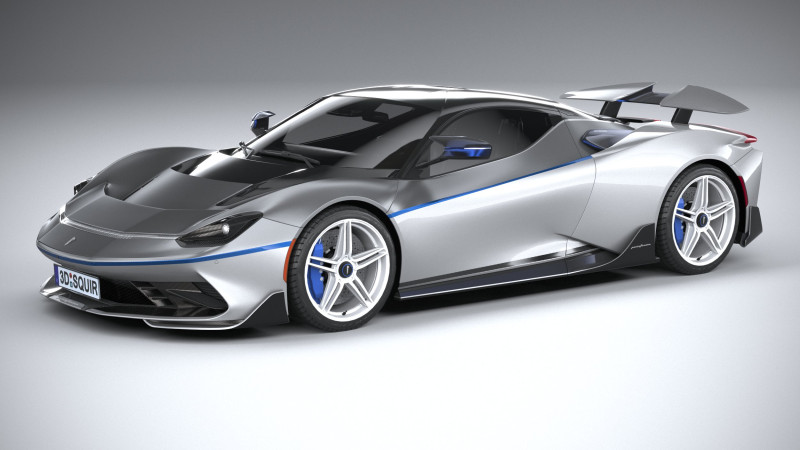 Pininfarina Battista Reversario 2024 LowPoly Modello 3D .c4d .max .obj .3ds .fbx .stl .blend 