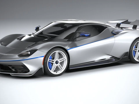 Pininfarina Battista Reversario 2024 LowPoly 3D Model