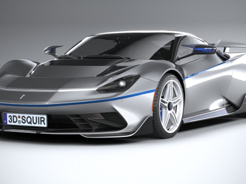 Pininfarina Battista Reversario 2024 LowPoly Modello 3D