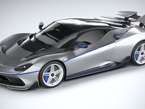 Pininfarina Battista Reversario 2024 LowPoly Modello 3D