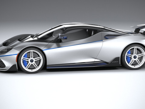 Pininfarina Battista Reversario 2024 LowPoly Modello 3D