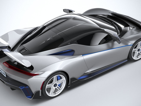 Pininfarina Battista Reversario 2024 LowPoly Modello 3D