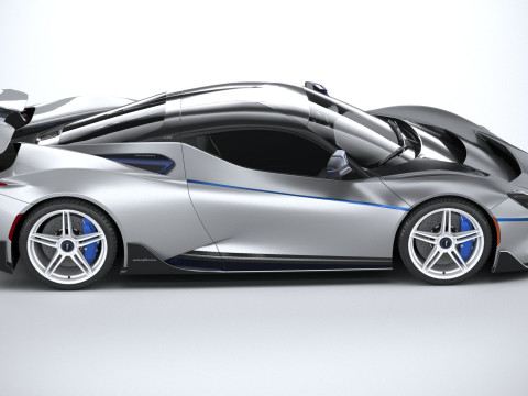 Pininfarina Battista Reversario 2024 LowPoly Modello 3D