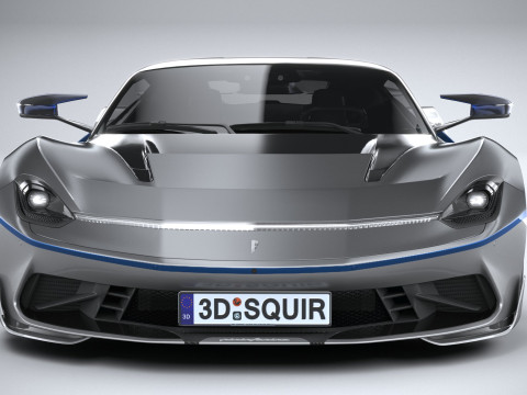 Pininfarina Battista Reversario 2024 LowPoly Modello 3D