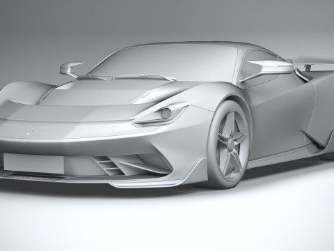 Pininfarina Battista Reversario 2024 LowPoly Modello 3D