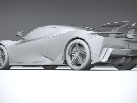 Pininfarina Battista Reversario 2024 LowPoly Modello 3D