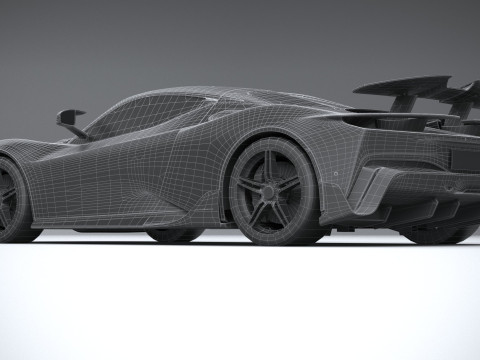 Pininfarina Battista Reversario 2024 LowPoly Modello 3D