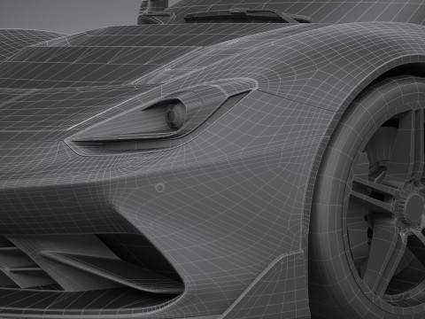 Pininfarina Battista Reversario 2024 LowPoly Modello 3D
