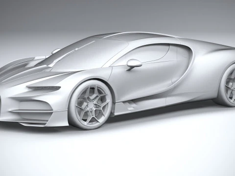 Bugatti Tourbillon 2026 LowPoly 3D Model