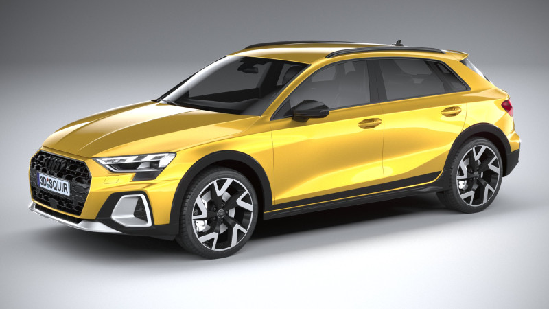 Audi A3 Allstreet 2025 3D Model .c4d .max .obj .3ds .fbx .stl .blend 