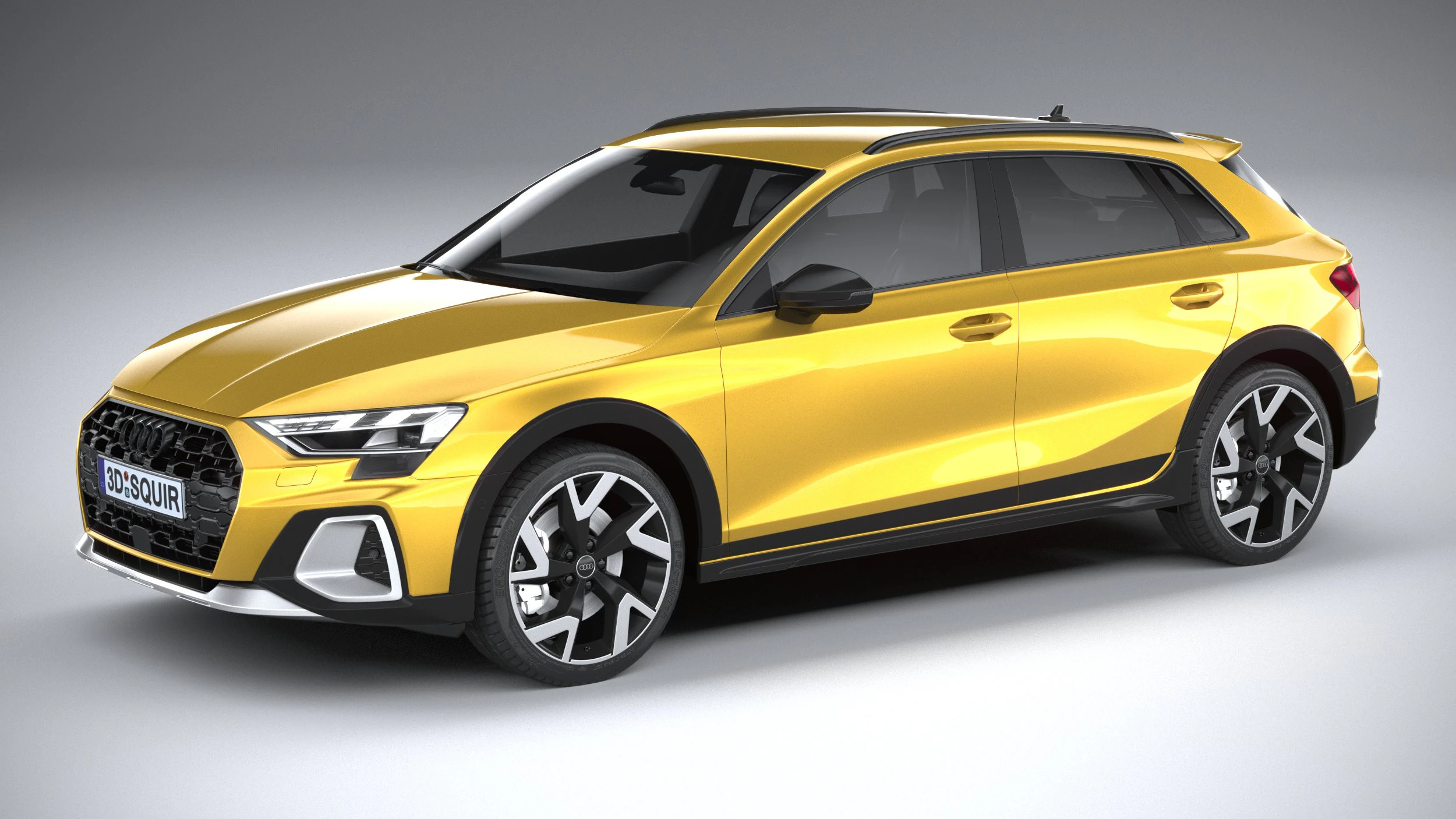 Audi A3 Allstreet 2025 3D Model .c4d .max .obj .3ds .fbx .stl .blend