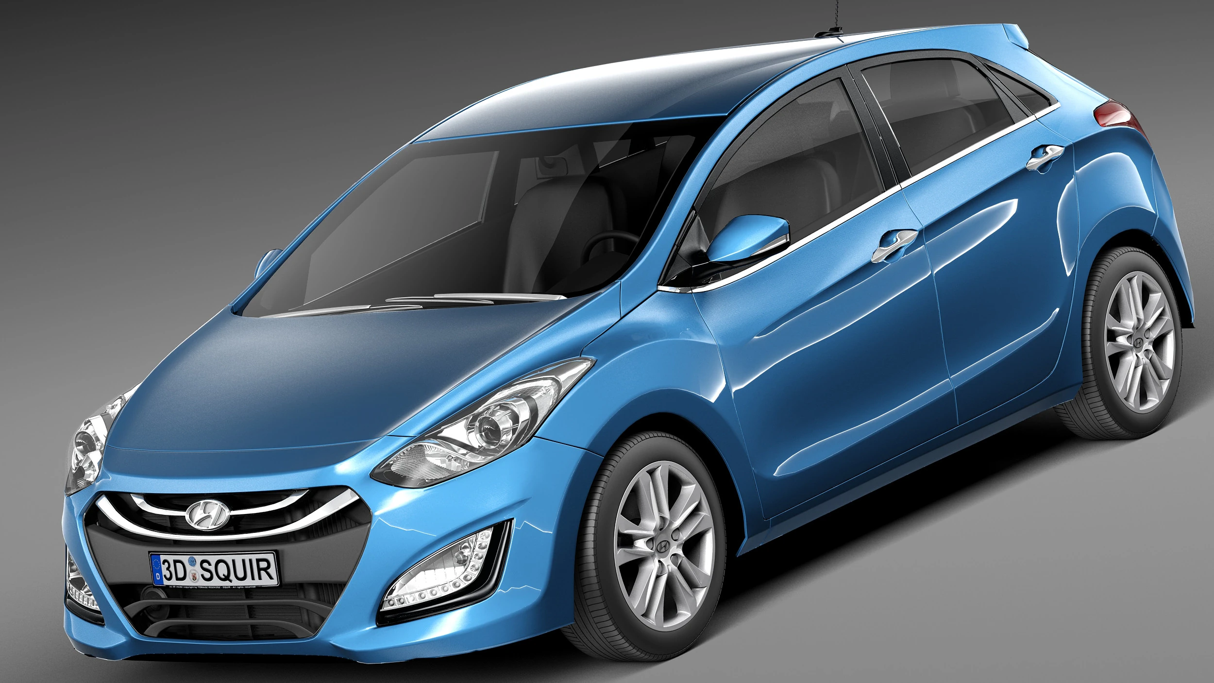 Hyundai I30 2013 3D Model .c4d .max .obj .3ds .fbx .stl .blend 