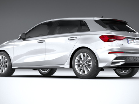 Audi A3 Sportback 2025 3D 모델