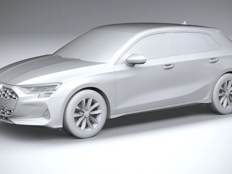 Audi A3 Sportback 2025 3D Model