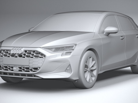 Audi A3 Sportback 2025 3D 모델