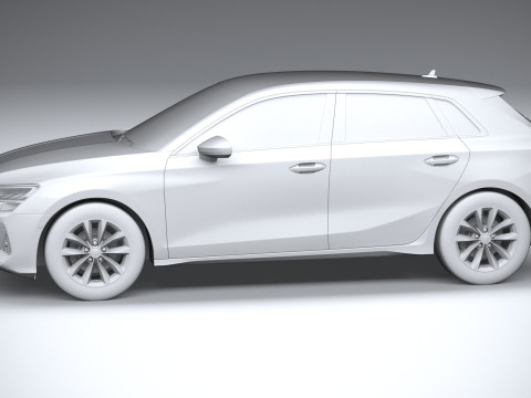 Audi A3 Sportback 2025 3D 모델