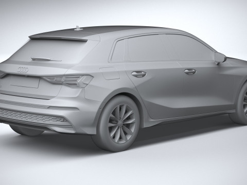 Audi A3 Sportback 2025 3D 모델