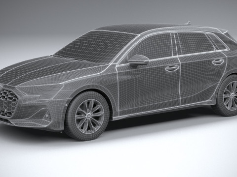 Audi A3 Sportback 2025 3D 모델