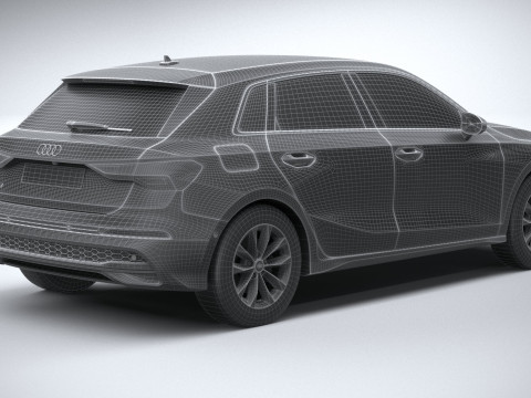 Audi A3 Sportback 2025 3D 모델